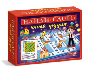 Настольная игра "Найди слово - Юный эрудит"