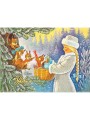 С Новым годом! Снегурочка с белками и корзинкой. Набор из 8 почтовых открыток.jpg