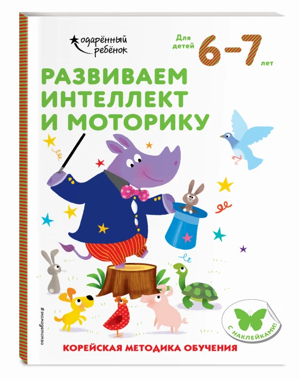 Развиваем интеллект и моторику: для детей 6–7 лет (с наклейками)
