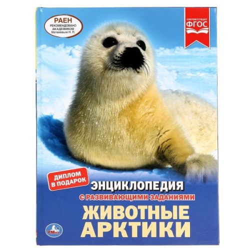 ЖИВОТНЫЕ АРКТИКИ (ЭНЦИКЛОПЕДИЯ А4). ТВЕРДЫЙ ПЕРЕПЛЕТ. БУМАГА МЕЛОВАННАЯ 130Г