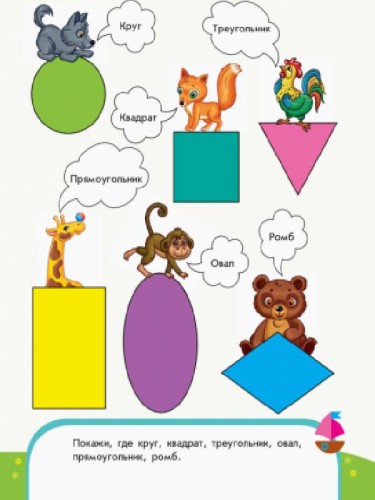 Учим фигуры. Математика. 3-4 года.