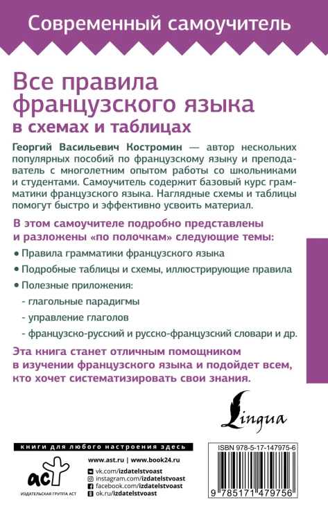 Все правила французского языка в схемах и таблицах