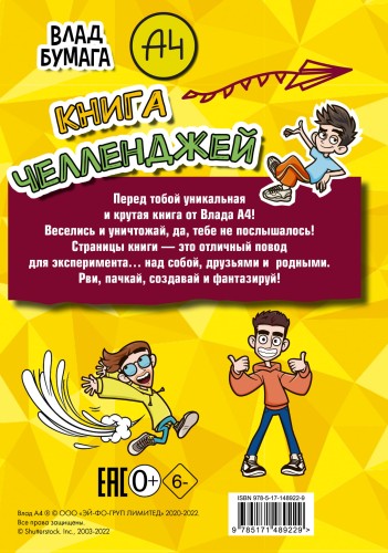 Влад А4. Книга челленджей