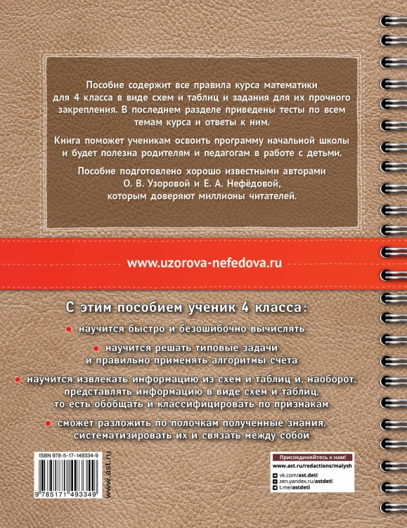 Математика в схемах и таблицах. Все темы школьного курса 4 класса с тестами.