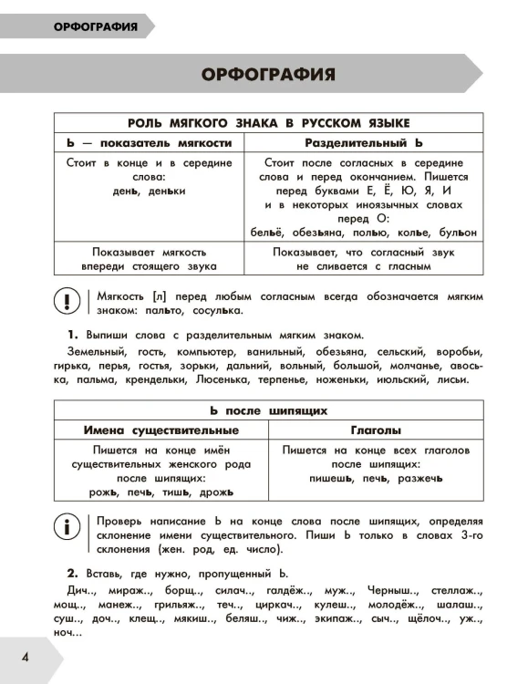 Русский язык в схемах и таблицах. Все темы школьного курса 4 класса с тестами.