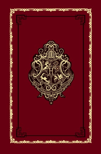 Блокнот. Гарри Поттер. Хогвартс (А5, 192 стр, цветной блок, обложка из красной кожи с золотым тиснением)