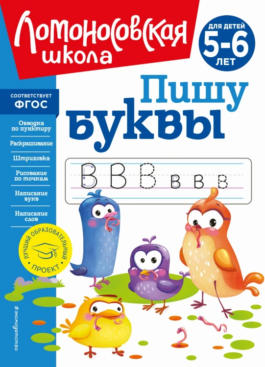 Пишу буквы: для детей 5-6 лет (новое оформление)