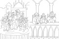 Бременские музыканты. Раскраска