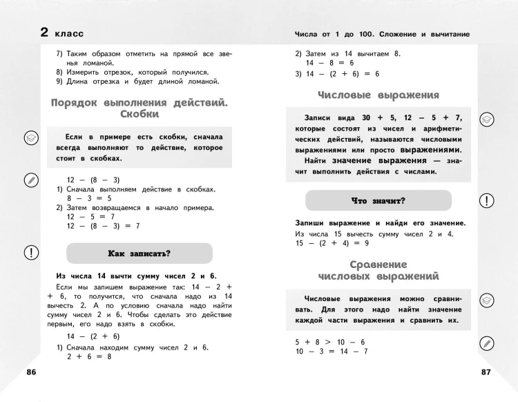 Справочник по математике для учеников 1-4 классов