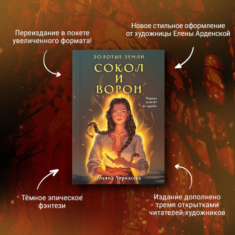 Комплект Золотые Земли (книга Сокол и ворон+тетрадь)