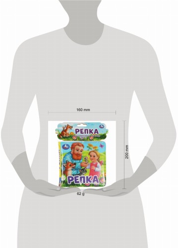 Репка (книга-пищалка для ванны) 14х14см 8стр Умка в кор.60шт