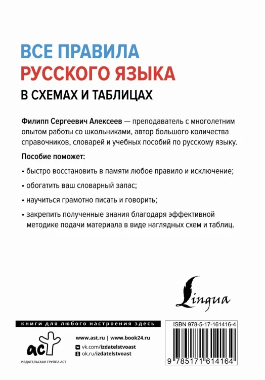 Все правила русского языка в схемах и таблицах
