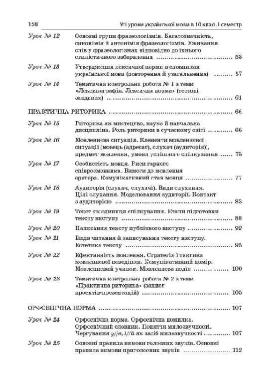 Розробки уроків. Усі уроки української мови 10 клас 1 семестр УМУ035