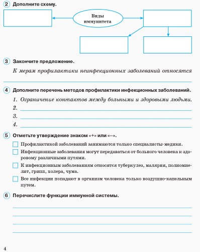 Основы здоровья. 7 класс. Рабочая тетрадь