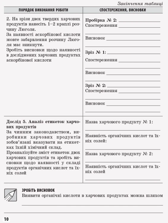 Хімія (рівень стандарту). 10 клас. Зошит для хімічних експериментів та розрахункових задач