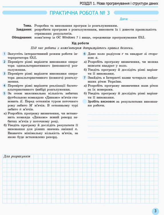 Інформатика. 10 клас. Профільний рівень. Зошит для практичних робіт