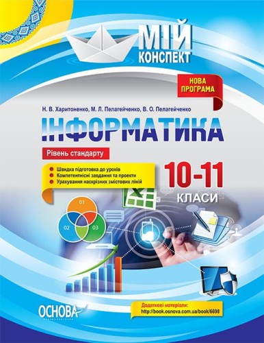 Розробки уроків. Інформатика 10–11 класи. Рівень стандарту ИНМ012