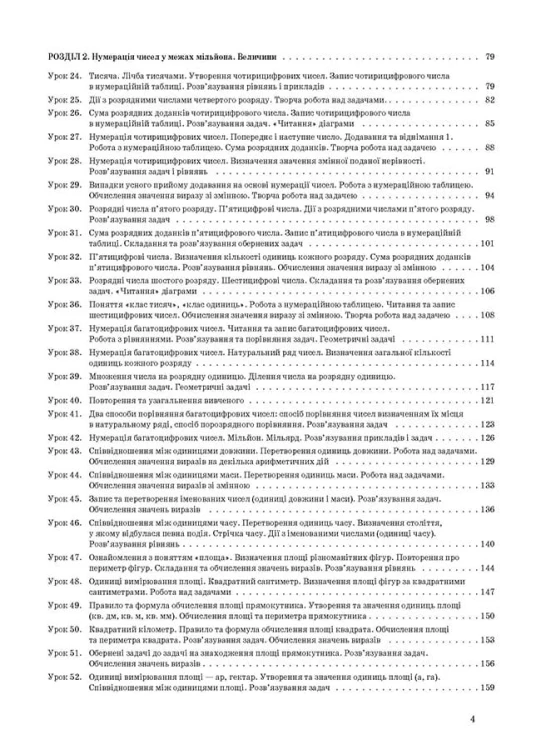 Математика. 4 клас. Частина 1 (за підручником Н. П. Листопад) ПШМ262