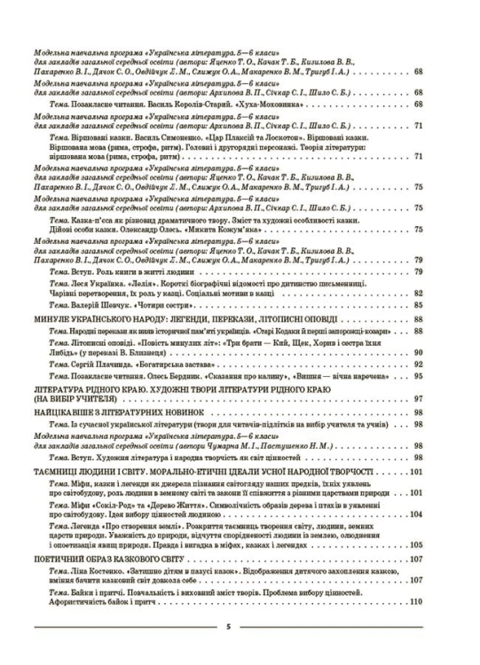 Розробки уроків. Українська література. 5 клас. УМР001