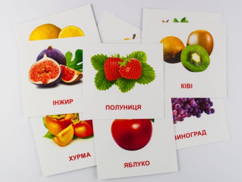 Картки міні Фрукти (110х110 мм)