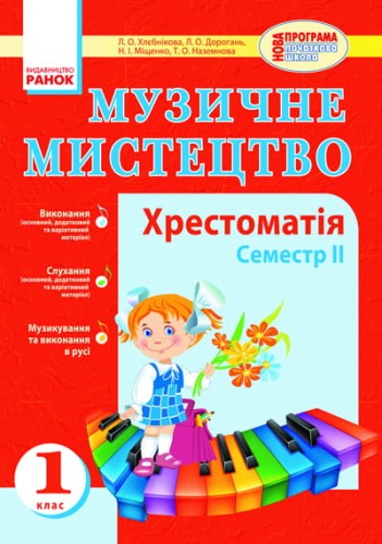 Муз.мистецтво. Хрестоматія 1 кл. 2 семестр