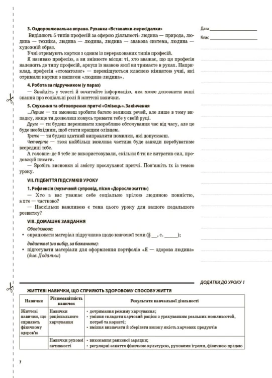 Розробки уроків. Основи здоров’я 8 клас ПОМ006
