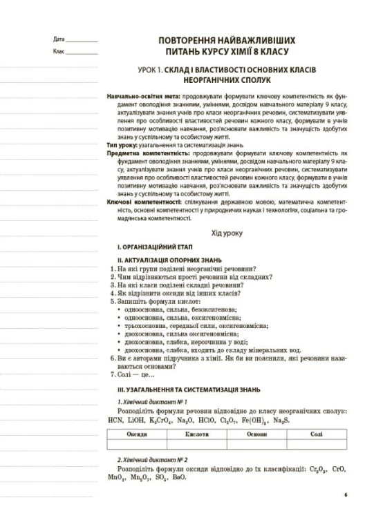 Розробки уроків. Хімія 9 клас ПХМ004