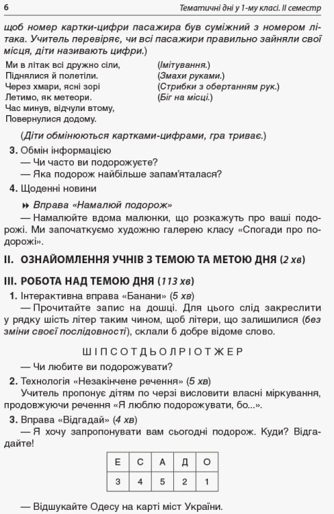 Тематичні дні у 1 класі. ІІ семестр. Методика НУШ НУР013