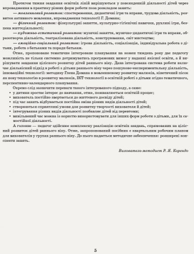 Інтегрований перспективно-календарний план. Ранній вік. Зима (за програмою Оберіг)
