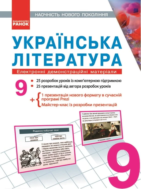 Українська література. 9 клас. Презентації до уроків