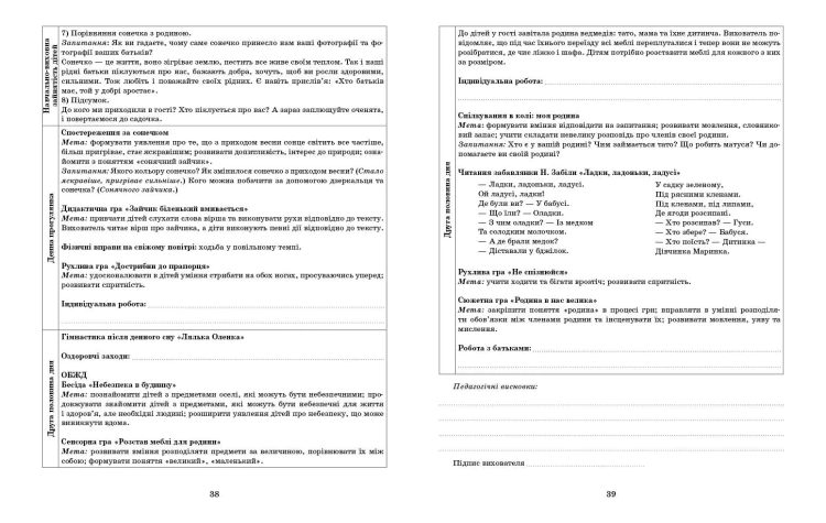 Розгорнутий календарний план. Весна. Ранній вік (НОВА РЕДАКЦІЯ)