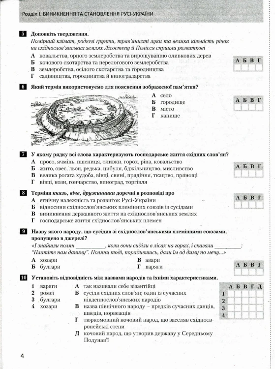 Тестовий контроль результатів навчання. Історія_Історія України. Всесвітня Історія 7 кл ОП 2