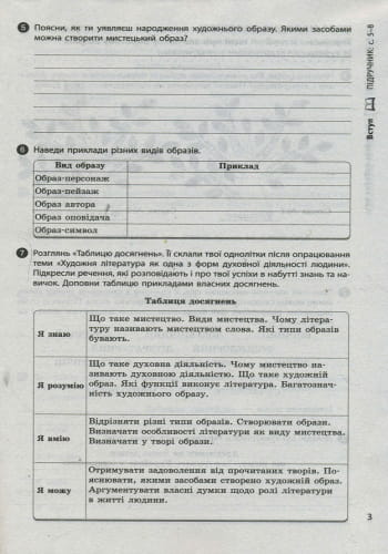 Українська література. 8 клас. Робочий зошит до підручника О.І. Борзенка, О. В. Лобусової (Серія Уро