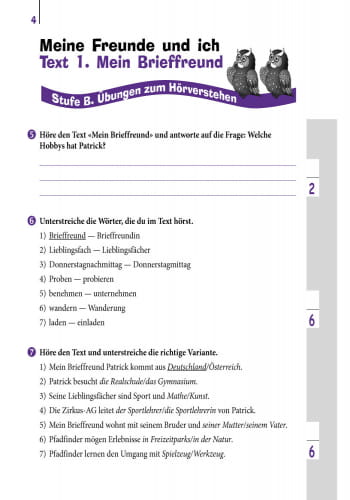 Німецька мова. 8 кл. Зошит з аудіювання. (Einfaches Horverstehen)