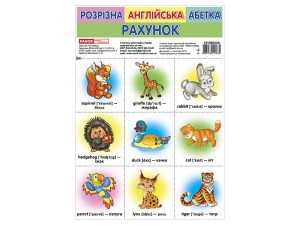Розрізна англійська абетка.Рахунок