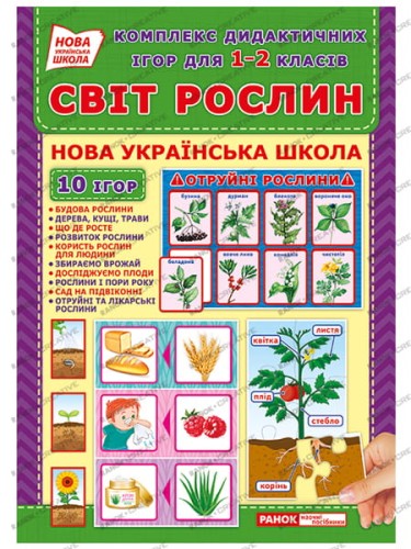 Комплекс дидактичних ігор для 1-2 класів.Світ рослин