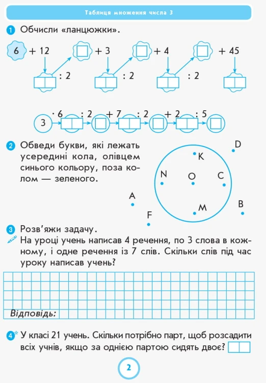 Математика 2 клас. Робочий зошит до підручника Г. П. Лишенка. Ч. 2