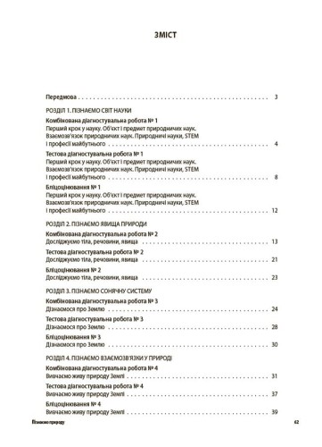 УСІ діагностувальні роботи. Пізнаємо природу. 6 клас. КЗП015