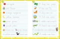 Writing words. English for kids