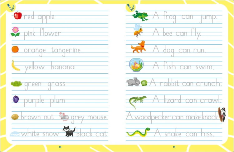 Writing words. English for kids