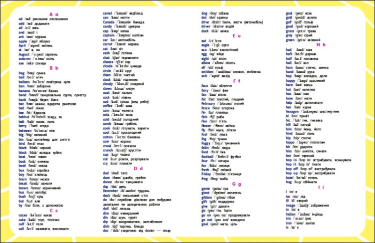 Writing words. English for kids
