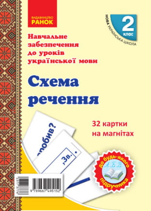 Українська мова. Картки на магнітах. Схеми та слова для складання речення
