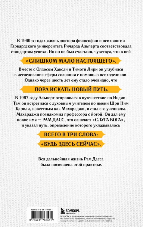 Быть здесь и сейчас. Культовая книга, открывшая миру мудрость Индии и медитацию (Большой формат)
