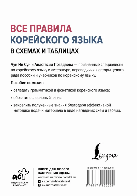 Все правила корейского языка в схемах и таблицах