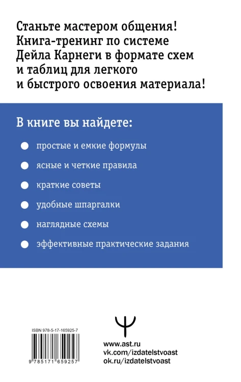Карнеги. Правила общения в схемах и таблицах. Все понятно и «по полочкам»