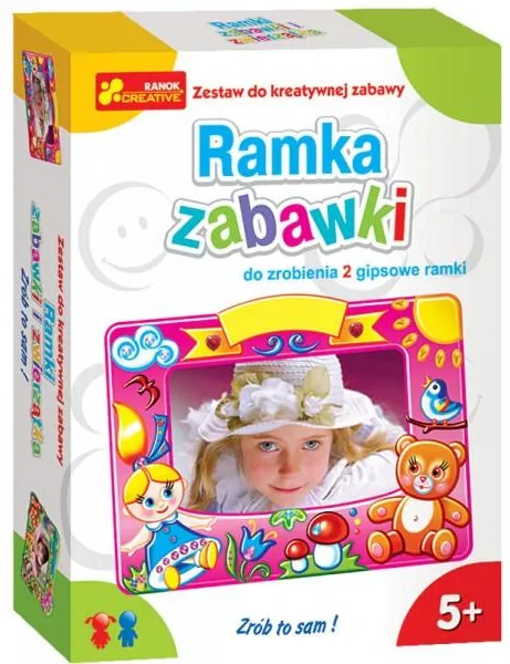 Gipsowa Ramka zabawki i zwierzątka.webp