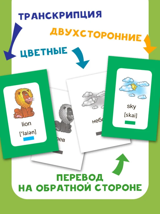 100 первых английских слов. Набор карточек