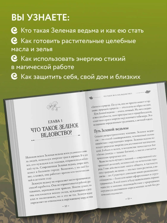 Комплект Green Witch. Полный путеводитель по природной магии трав, цветов, эфирных масел и многому другому и The witch's handbook. (ИК)