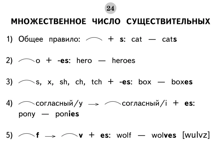 Все таблицы по английскому языку для начальной школы
