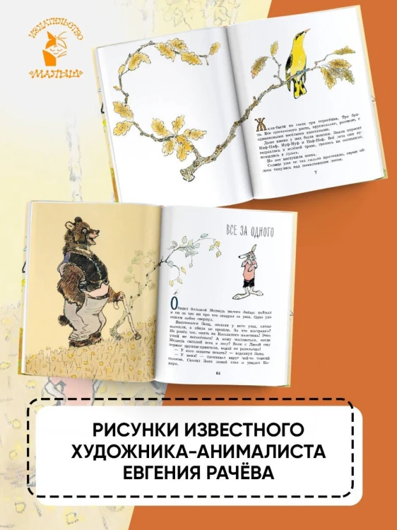 Весёлые зайцы. Рисунки Е. Рачева